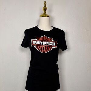 harley davidson motorcycles black tee shirt y2k 2000s grunge rock streetwear alt